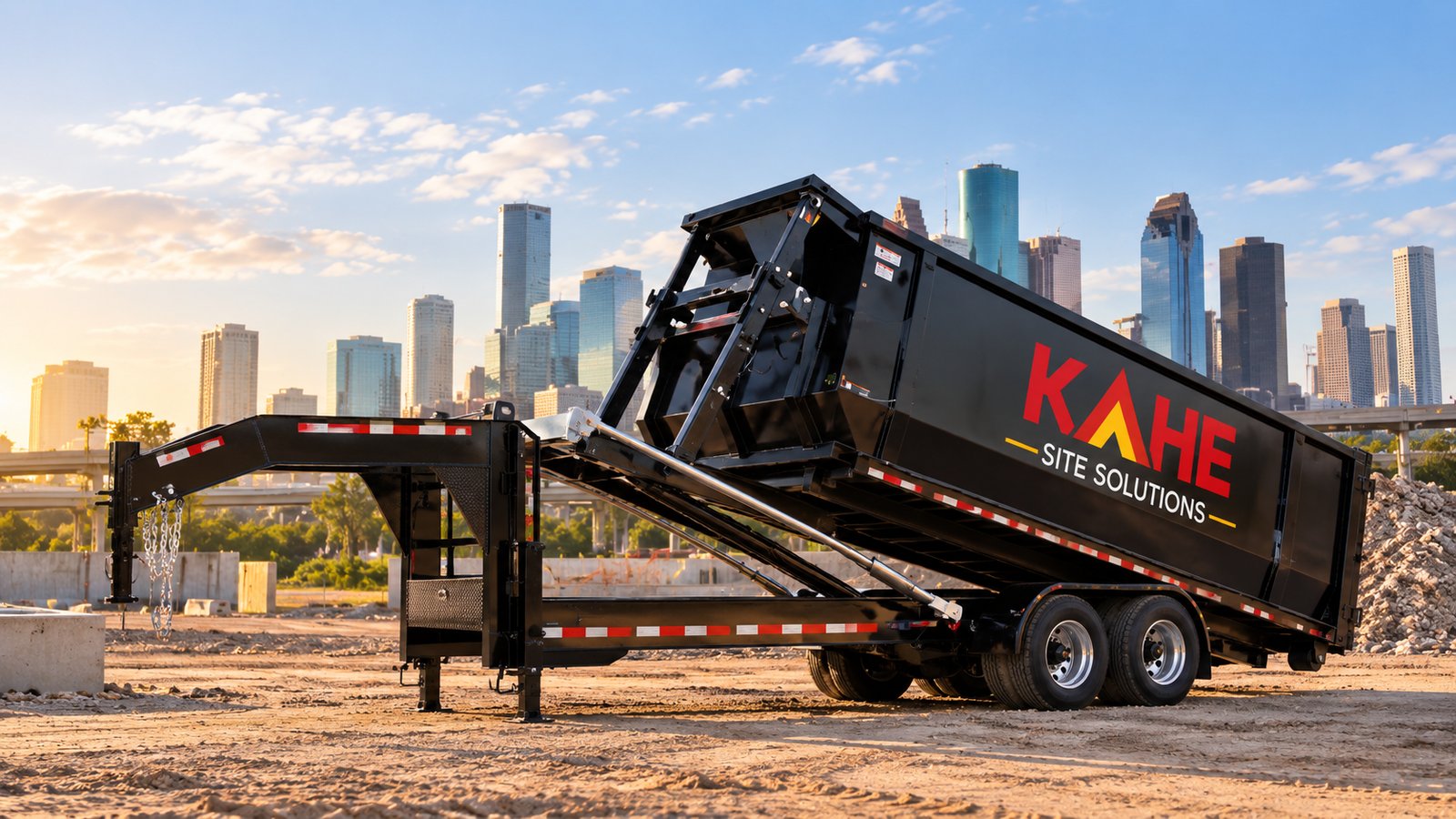 KAHE Site Solutions hauling truck in Houston
